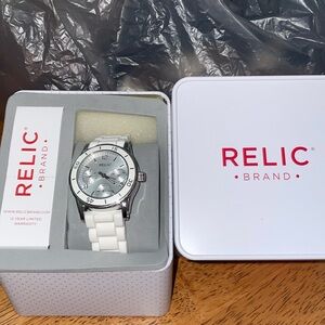 Y2K Relic watch white silicone band